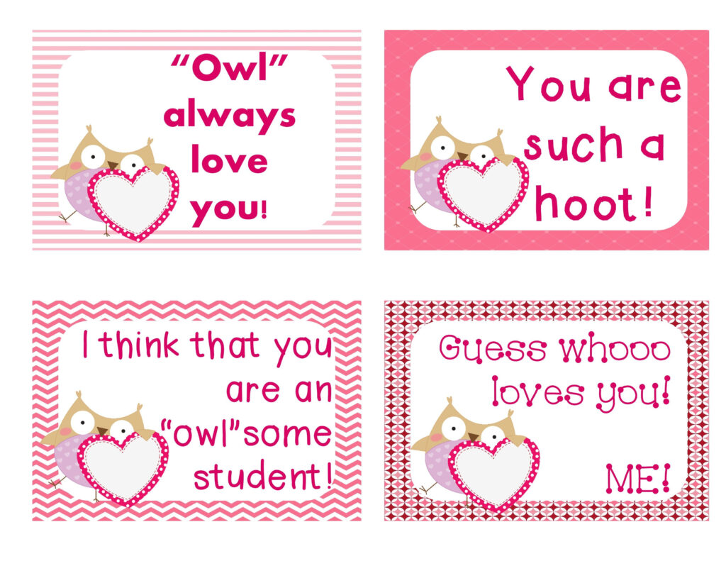Printable Valentine Cards For Students Printable Calendars AT A GLANCE