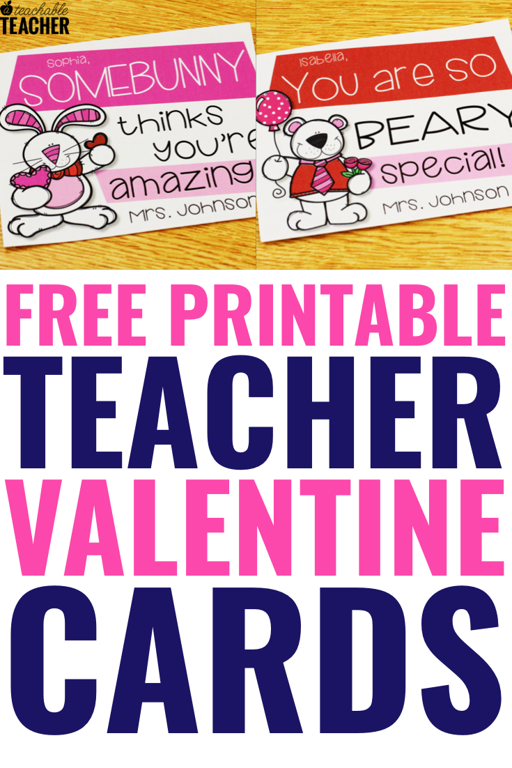Printable Valentine Cards For Teachers Printable Valentine Cards For Teachers