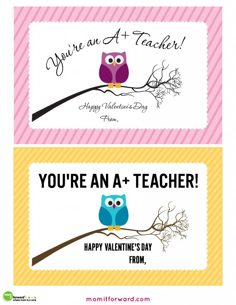 Printable Valentine Cards For Teachers Printable Card Free