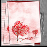 Printable Valentine Letterhead Printable Valentine Writing Etsy UK