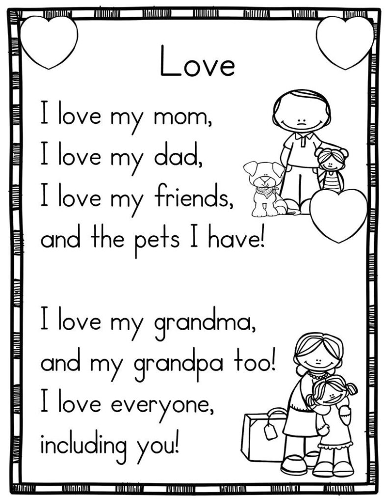 Printable Valentine Poems For Parents