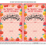 Printable Valentine s Day Fruit Snack Cards Berry Happy We re Friends