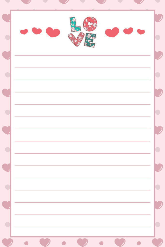 Printable Valentine s Day Letter Template