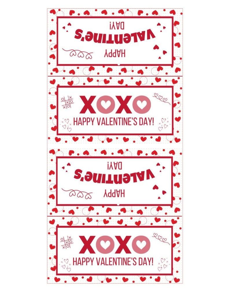 Printable Valentine s Day Treat Bag Topper Valentine Bag Toppers 