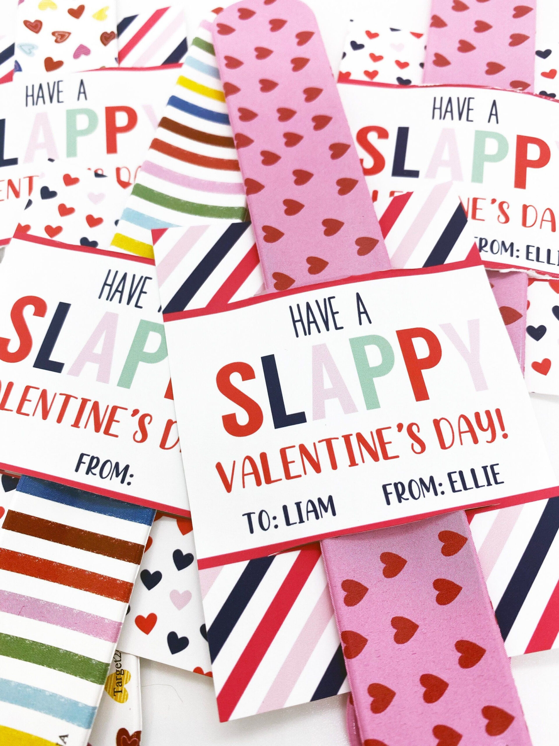 Printable Valentine Slap Bracelet Valentine Slappy Valentine s Day