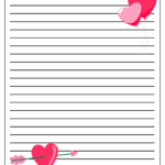 Printable Valentine Stationery Template Valentine Card Template
