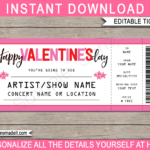 Printable Valentine Ticket Template