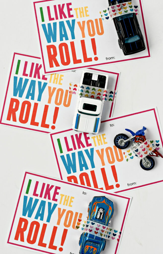 Printable Valentines Cards For Kids I Like The Way You Roll Fork And 