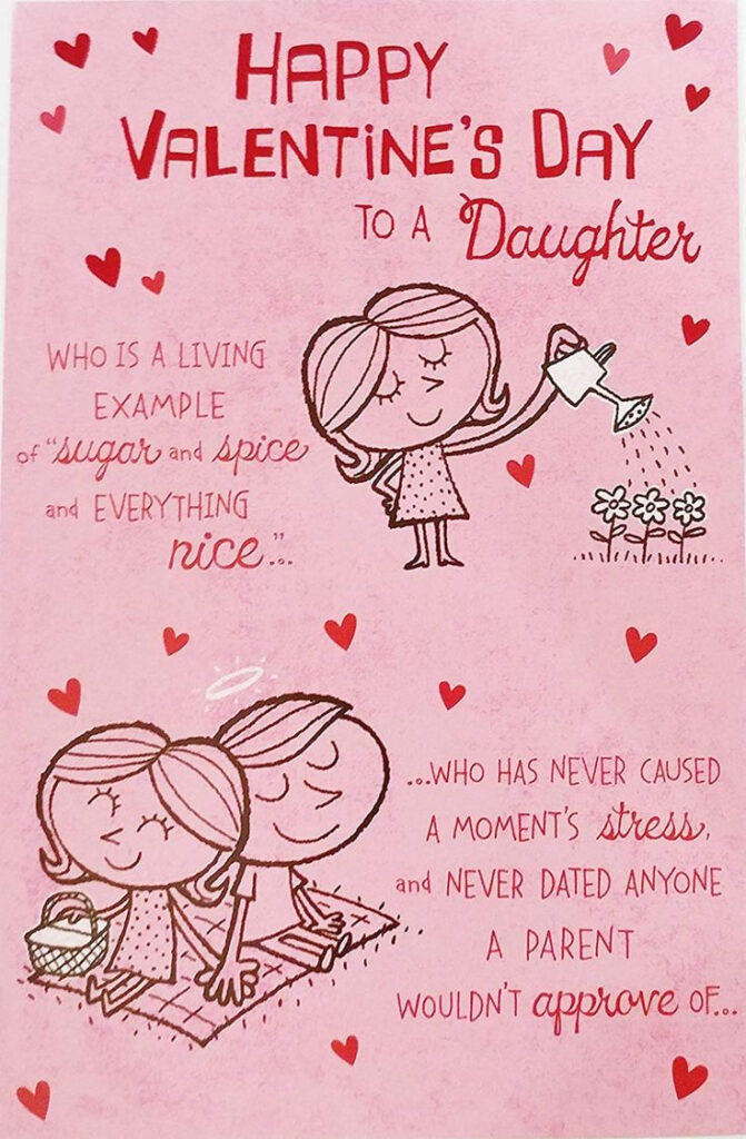Printable Valentines Day Card For Daughter Printable Word Searches