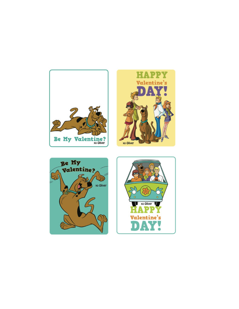 Scooby Doo CUSTOM Valentine s Day Card X4 PRINTABLE FILE Etsy