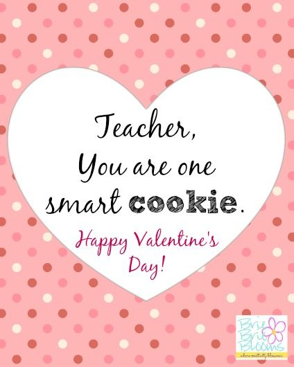 Smart Cookie Valentine For Your Teacher free Printable Card Brie 