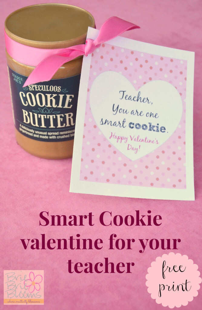 Smart Cookie Valentine For Your Teacher free Printable Card Brie 