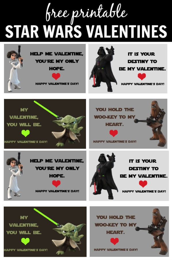 Star Wars Valentine Cards Printable It Is A Keeper
