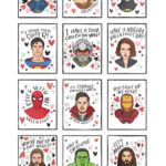 Super Hero Valentines Marvel DC Printable Illustrated Etsy