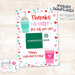 Thanks A Latte Free Printable Valentines Printable Templates