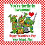 TMNT Ninja Turtles Valentines Day Cards Printable File