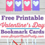 Valentine Bookmarks Free Printable Web Print Color These 4 Free