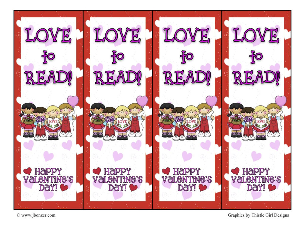 Valentine Bookmarks Printable