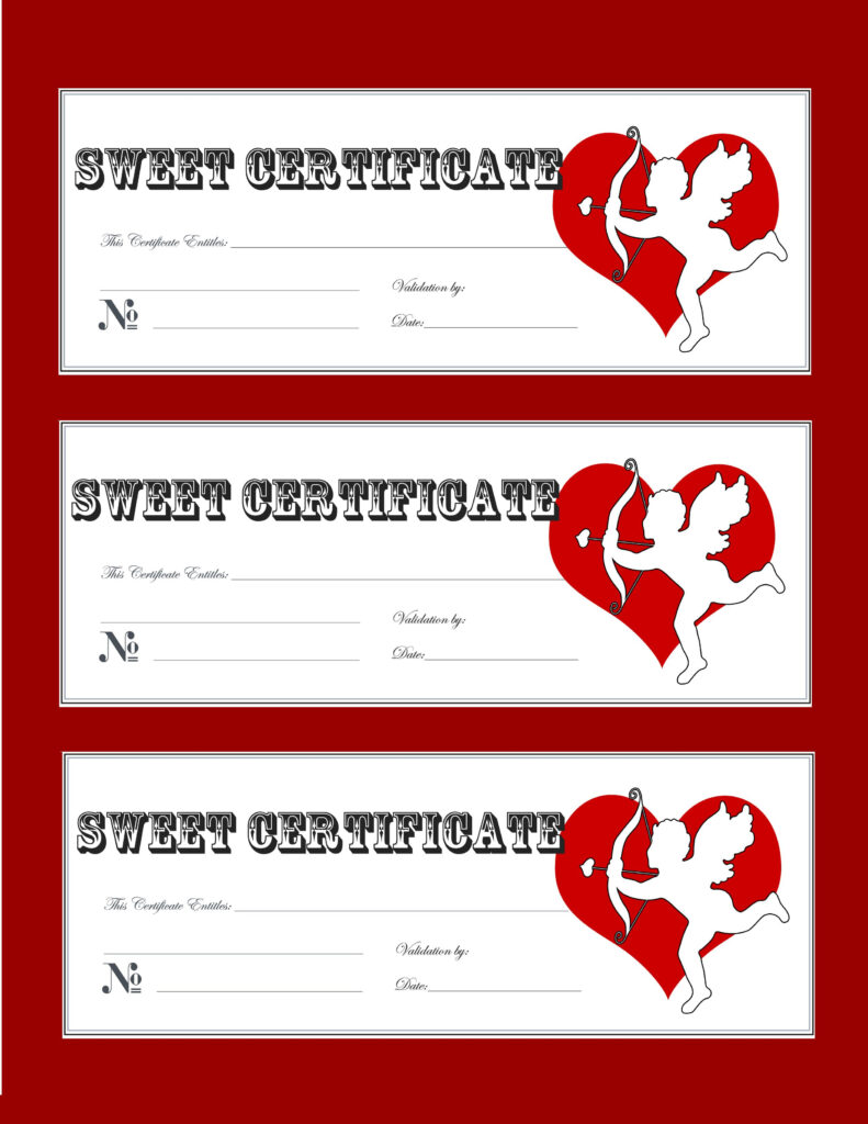 Valentine Certificate Templates