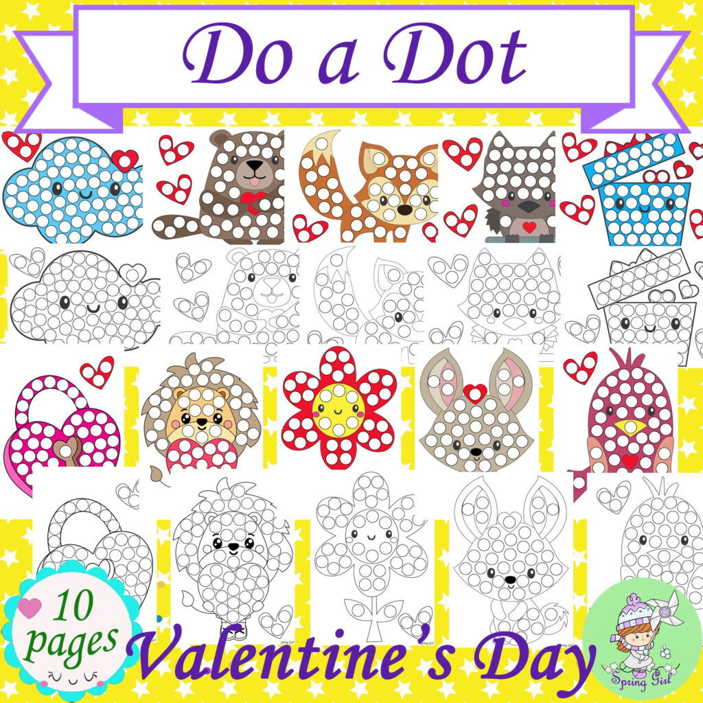 Valentine Dot Marker Printables Printable Templates Free
