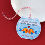 Valentine Fish Bowl Die Cut Tags So Glad We Swim In The Same