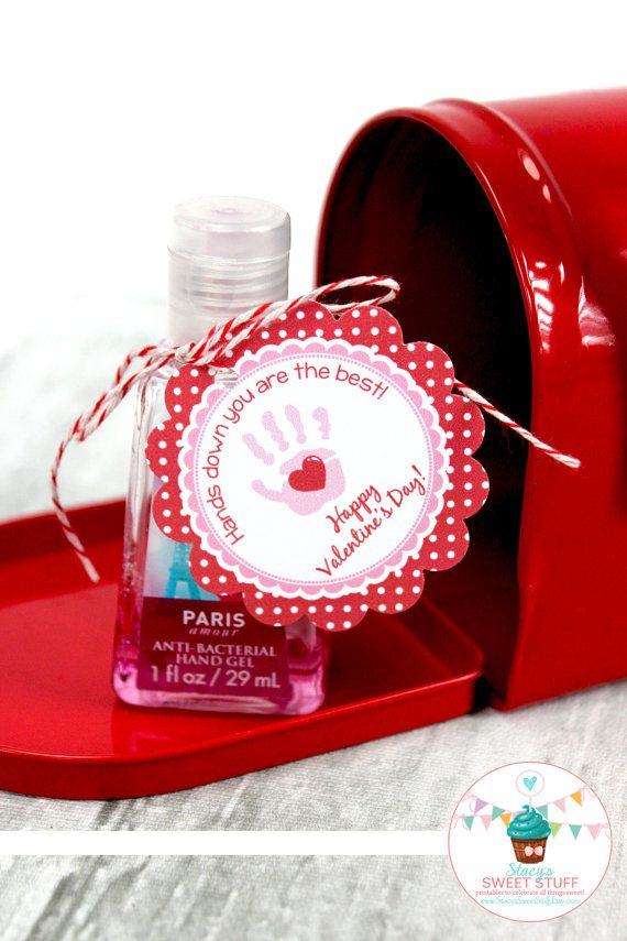 Valentine Hand Sanitizer Tag DIY Printable By StacysSweetStuff 
