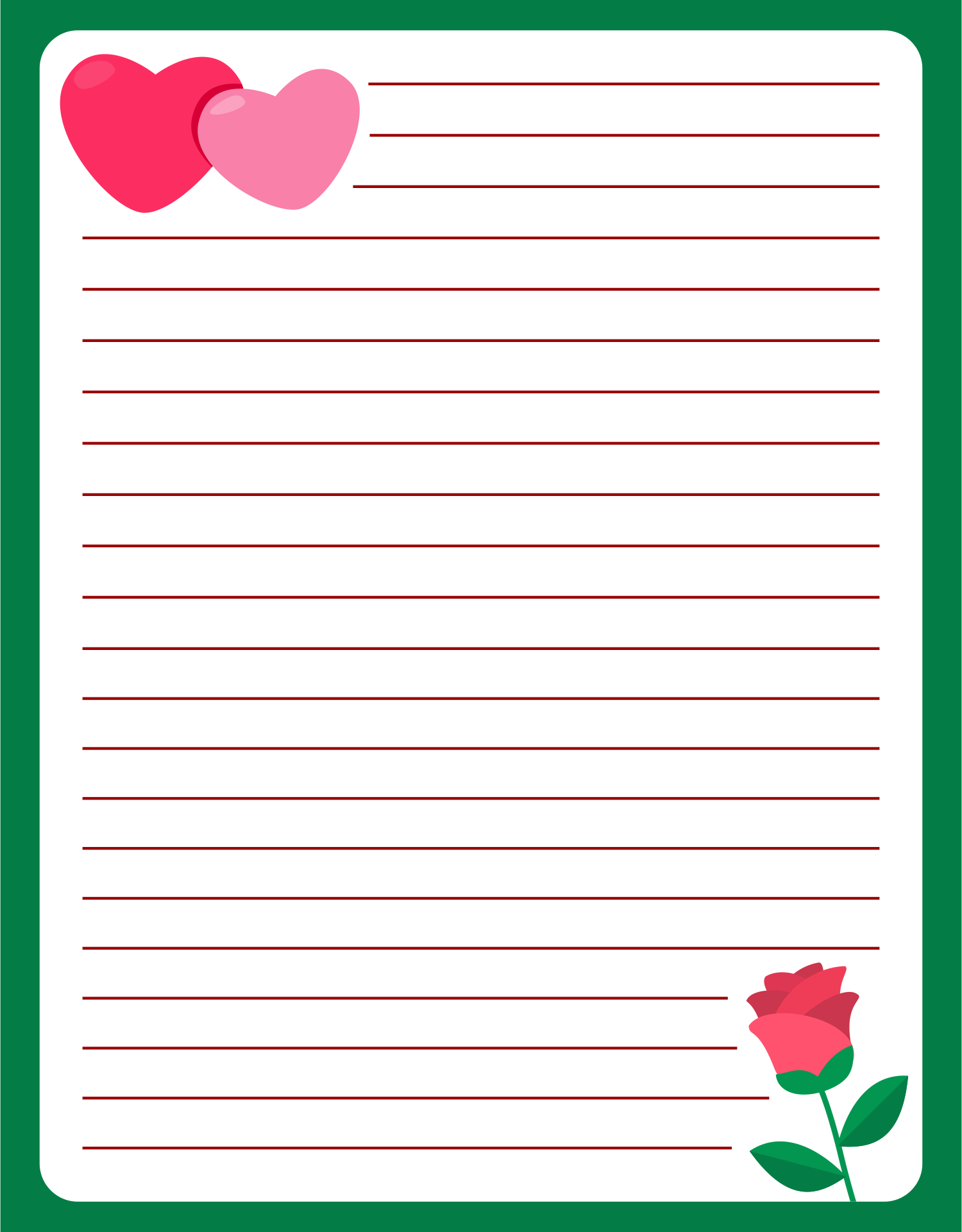 Valentine Letter Templates 10 Free PDF Printables Printablee