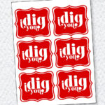 Valentine PRINTABLE I Dig You Valentine Tag INSTANT DOWNLOAD