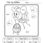 Valentine s Day Addition Worksheet Free Printable Educational Worksheet