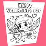 Valentine s Day Cards To Color Free Printable Just Do Crafts
