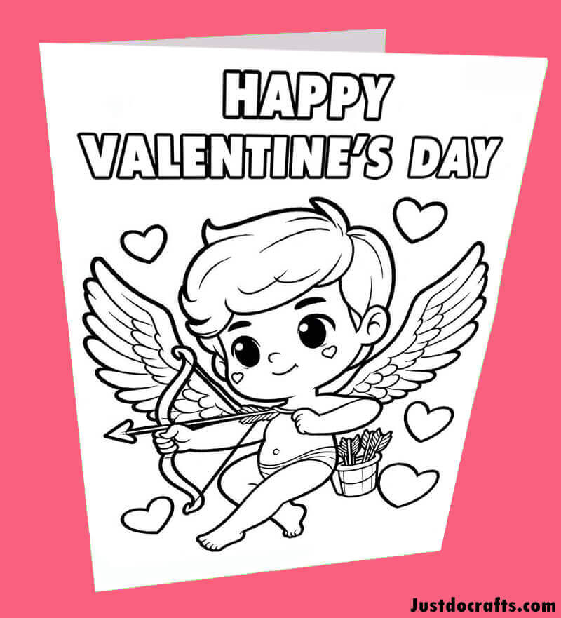 Valentine s Day Cards To Color Free Printable Just Do Crafts