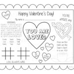Valentine s Day Kid Placemat Printable Valentine s Etsy