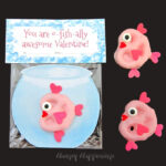 Valentine s Day Pretzel Fish With Printable Fish Bowl Punny Bag Toppers