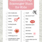 Valentine s Day Scavenger Hunt Printable For Kids