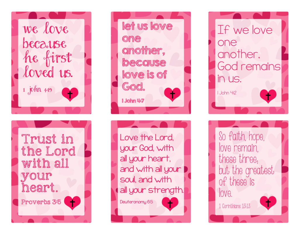 Valentine Scripture Cards 10 Free PDF Printables Printablee