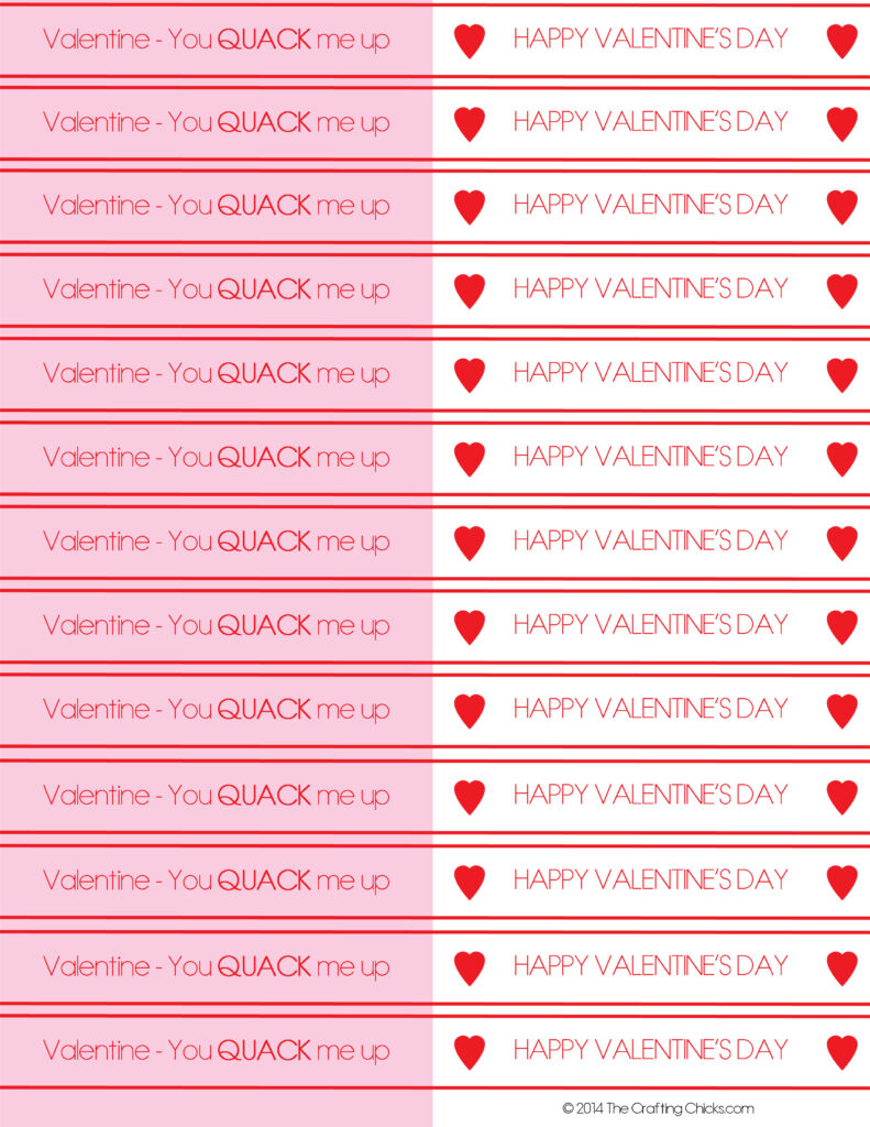 Valentine You QUACK Me Up The Crafting Chicks