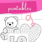 Valentines day dot marker printables Two Pink Peonies