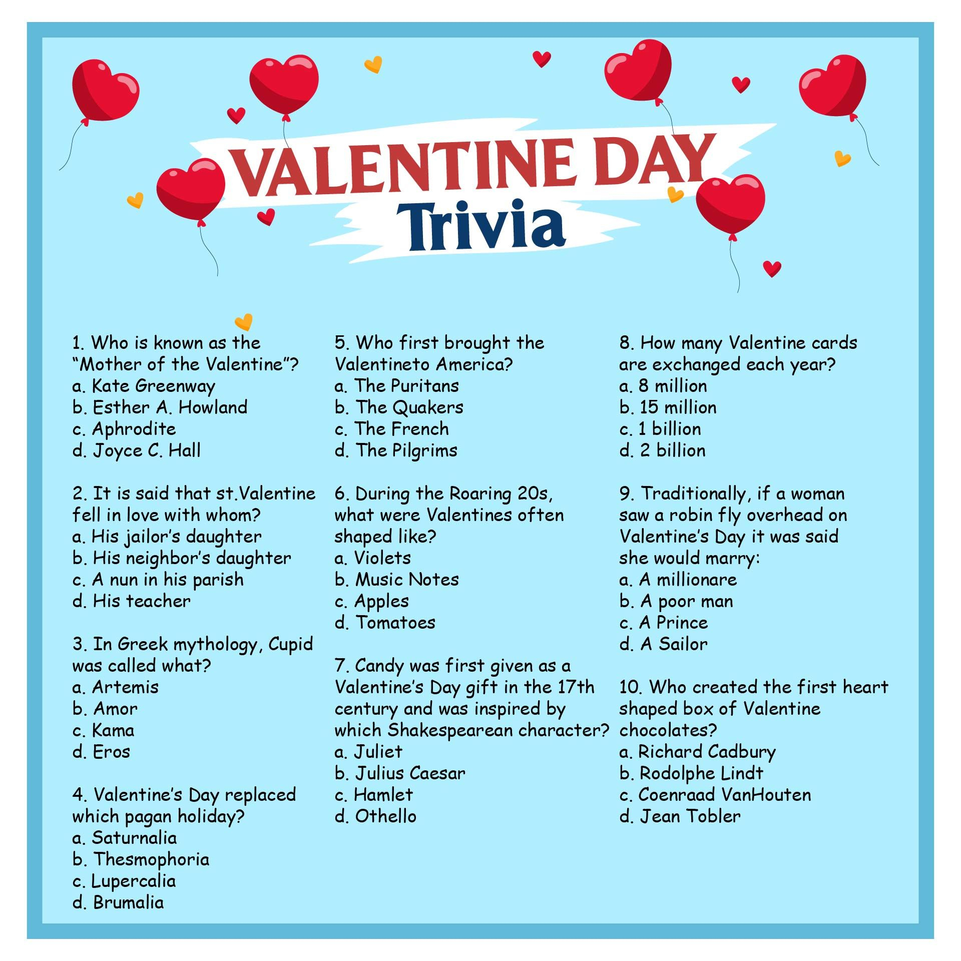 Valentines Day Trivia Valentines Day Trivia Trivia Valentines