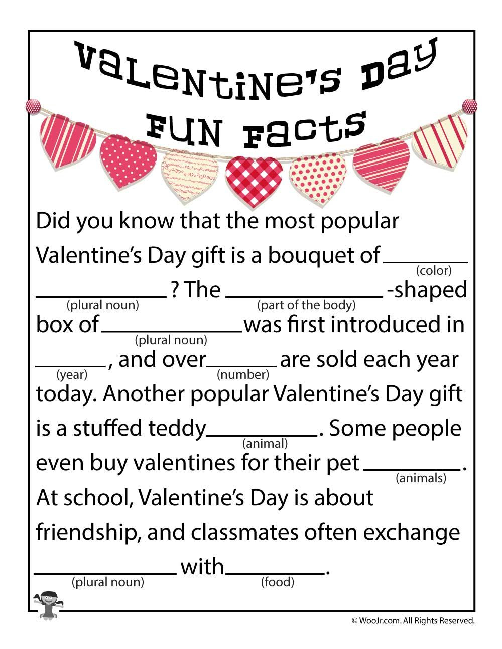 Valentines Mad Libs Printable Valentines Mad Libs Printable