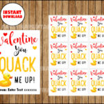 You Quack Me Up Kid PRINTABLE Valentine Editable Personalized Custom