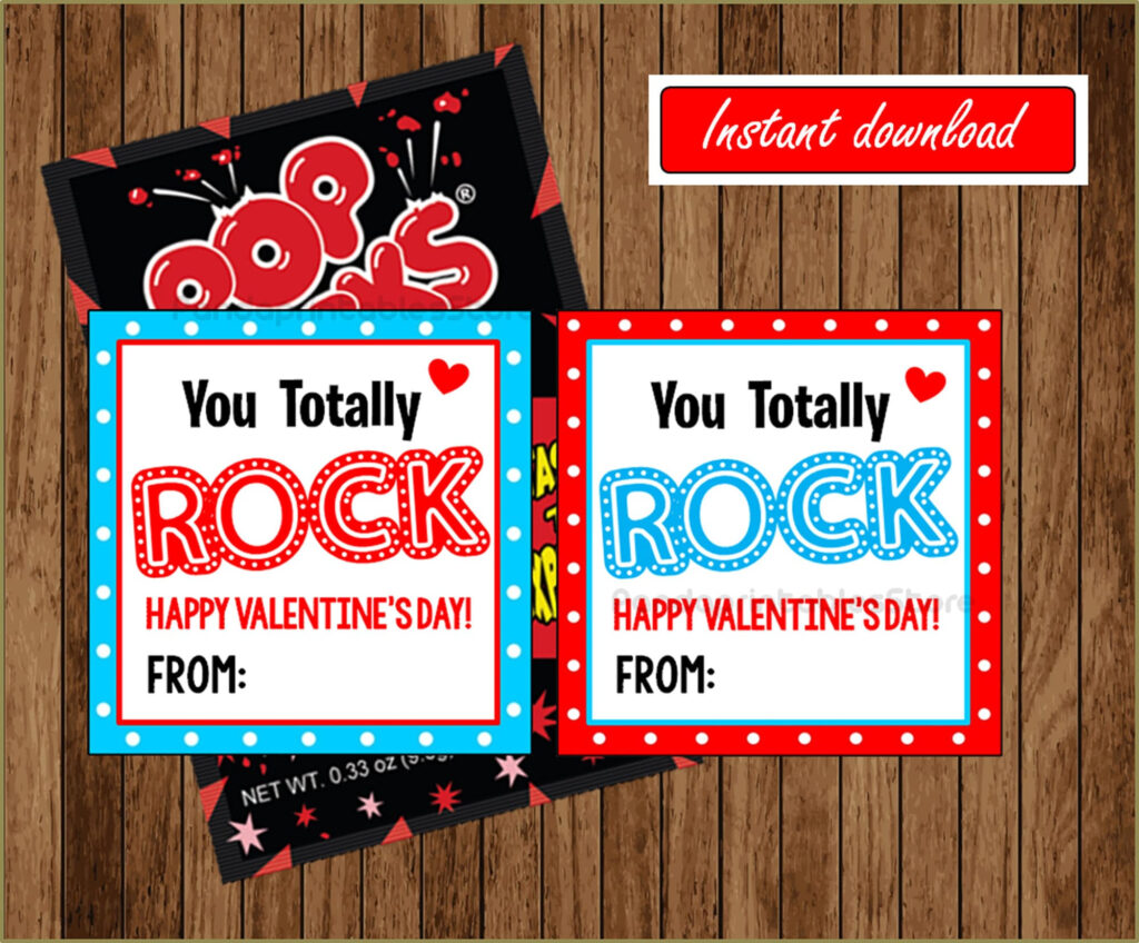 You Rock Valentine Printable